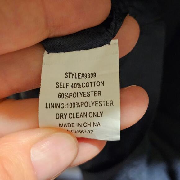 Frisky S Navy Sleeveless Mini Dress Empire Waist Rosette Boho Cottagecore Y2K - Picture 10 of 12